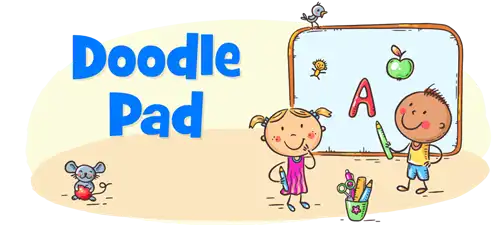 Doodle pad for kids with blank pages for drawing and creative expression