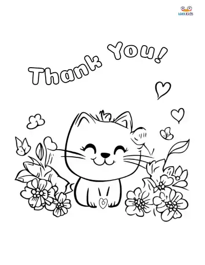 Kitty Coloring Page